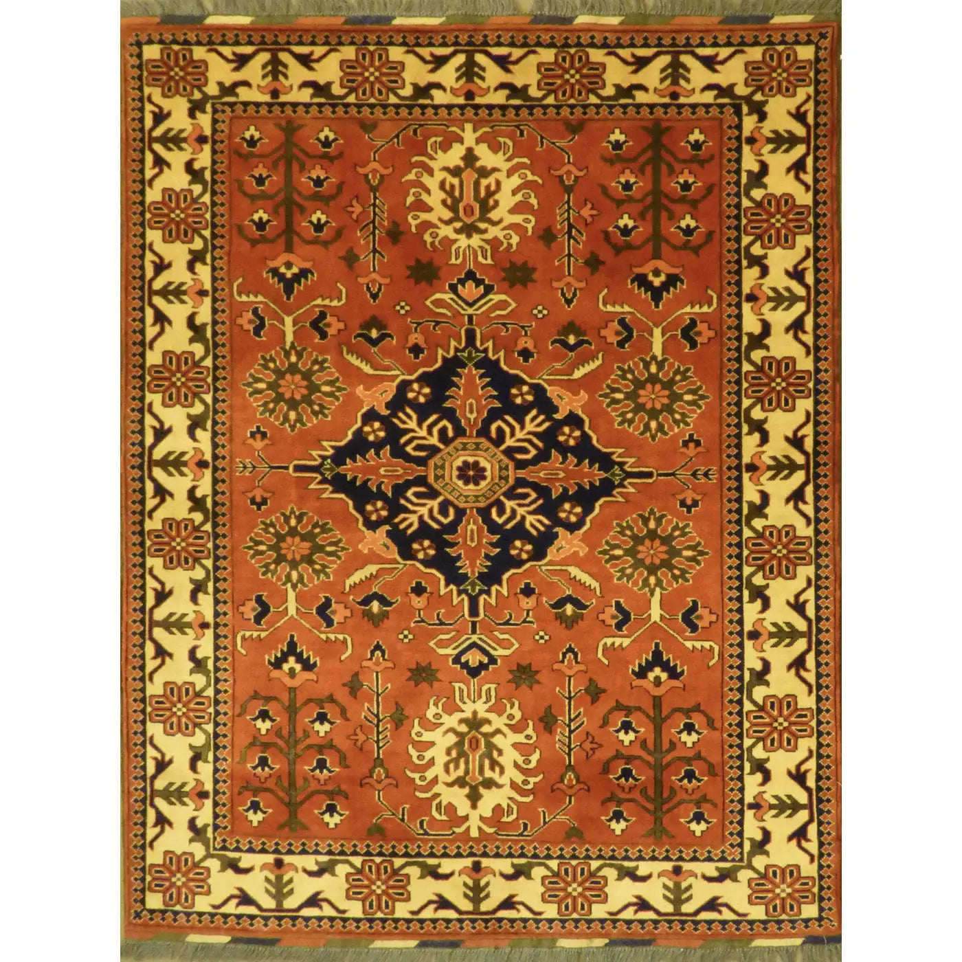 One Of The Kind Afghani Khotan Rug 5'3" x 6'9" zandirugs